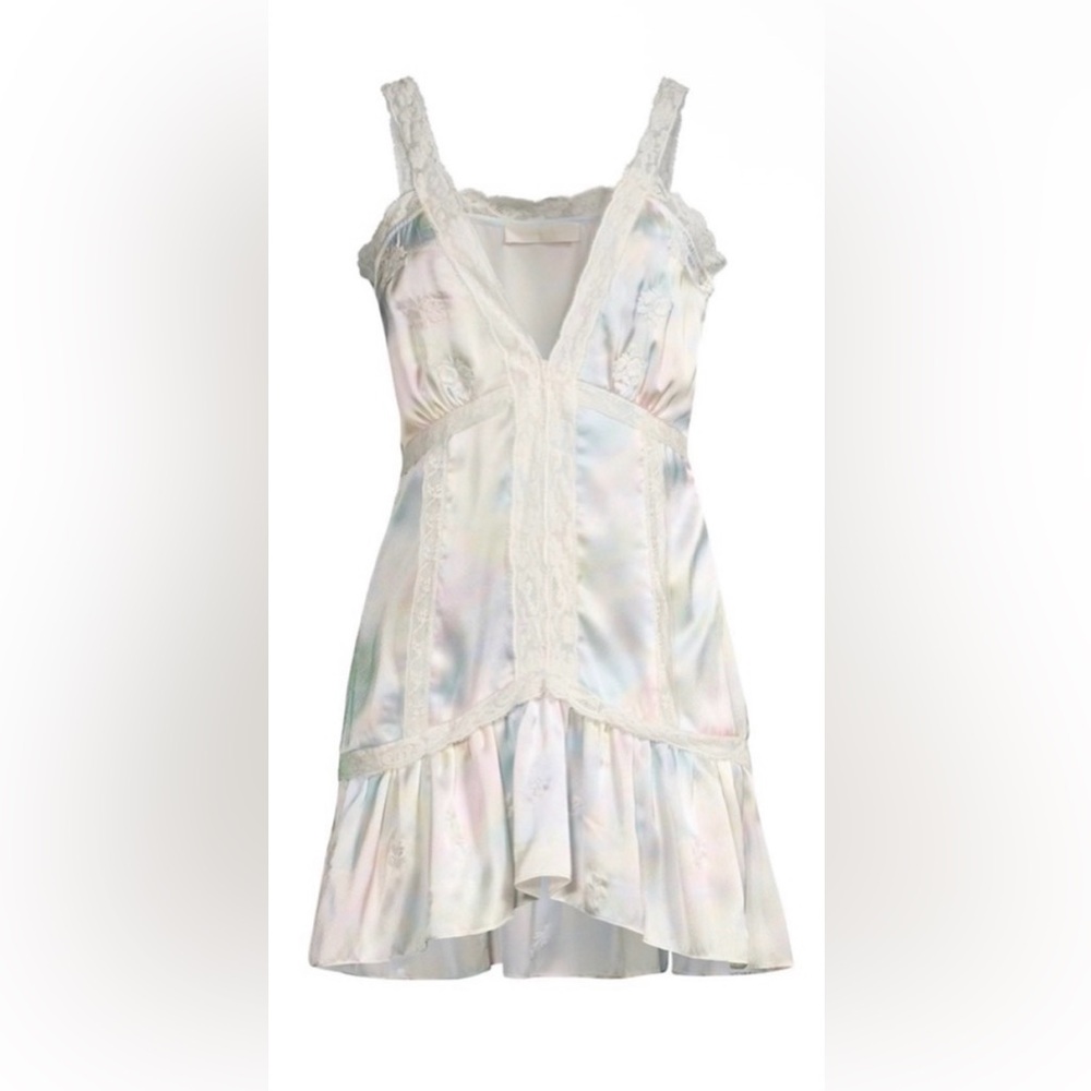 NWT Love Shack Fancy Navie Mini Dress Fairytale tie dye, Size 8 - Picture 4 of 10